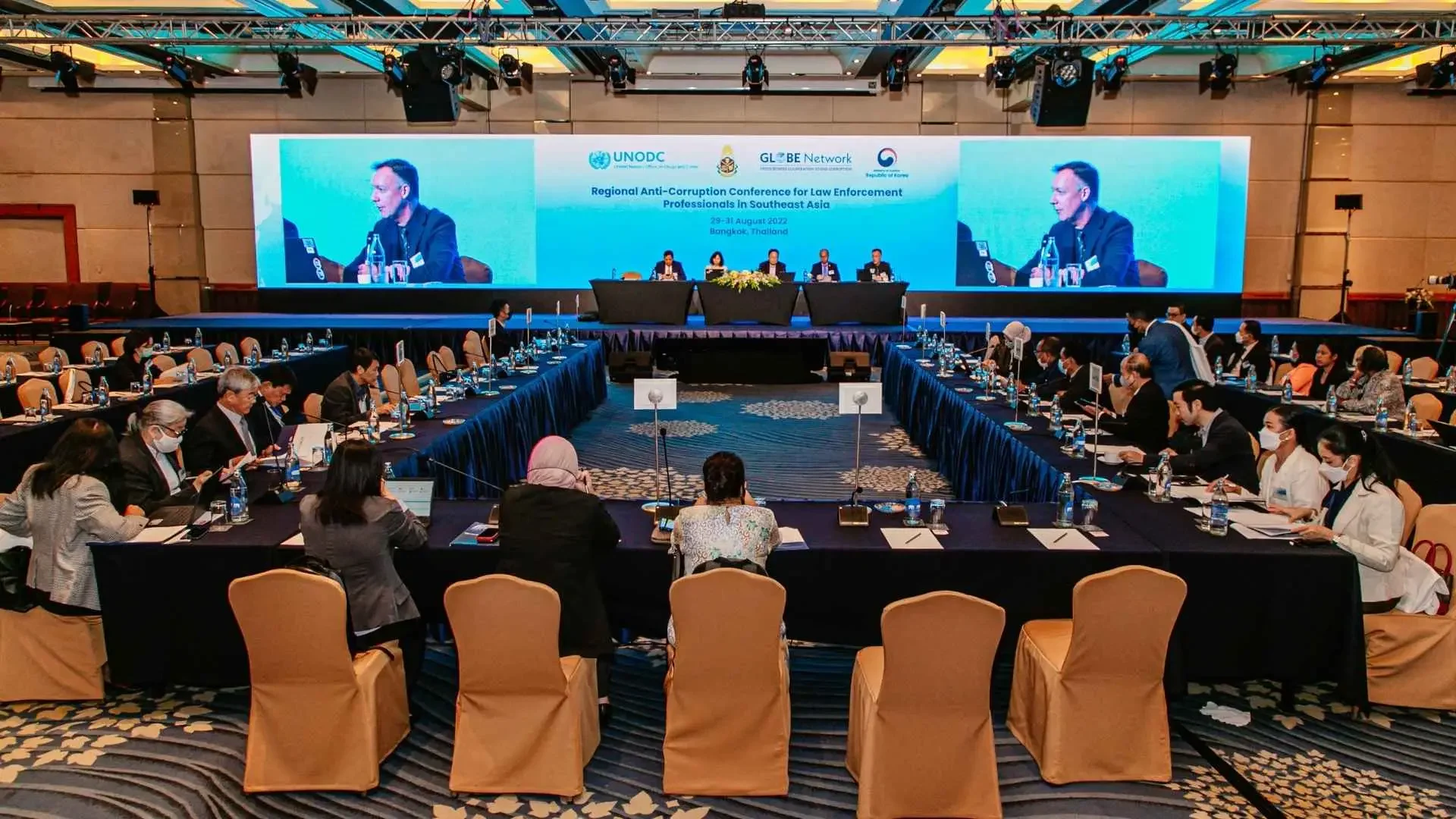 งาน UNODC ที่ไมตี้ ไมซ์​ให้บริการ Conference AV Equipment Thailand ทั้งระบบครบวงจร